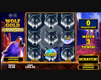 wolf gold scratchcard
