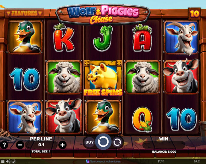 wolf & piggies chase